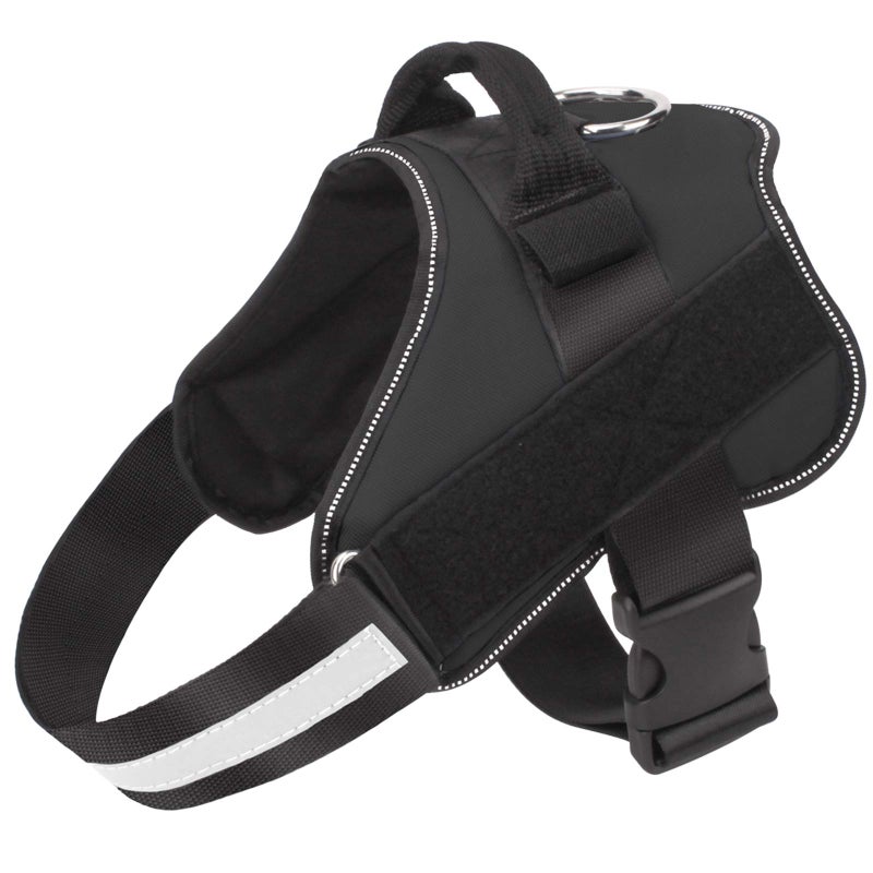 Bolux Dog Harness, No-Pull Reflective Dog Vest, Breathable Adjustable Pet Harness with Handle for Outdoor Walking - No More Pulling, Tugging or Choking (Black, M) - Image 1